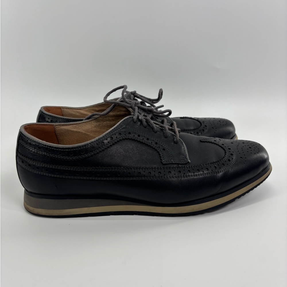 Florsheim limited indigo flux wingtip oxfords 10 black work office comfort - Picture 2 of 14